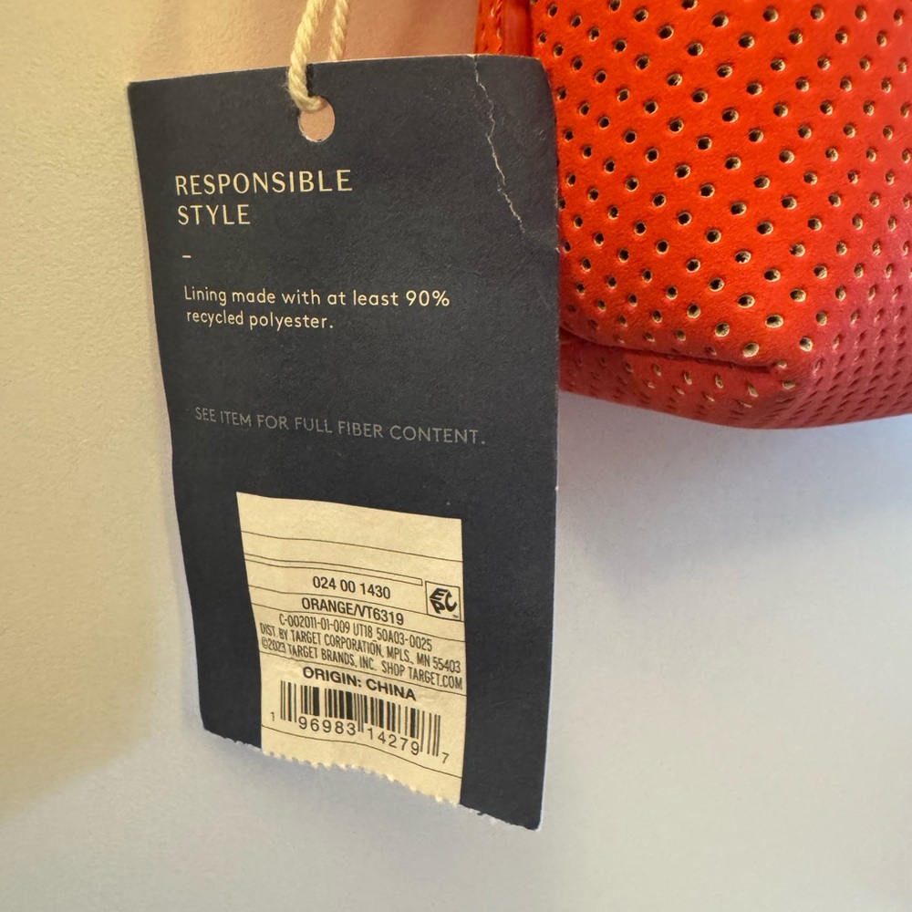 NWT ~ Universal Thread Addison Crossbody Bag / Orange Red Color - Picture 7 of 13